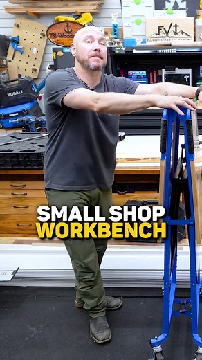 5K views · 67 reactions | The PERFECT Small Space Workbench! https://www.731woodworks.com/731-blog/kobalt-folding-workbench-review This little Kobalt folding workbench might be the perfect bench for your shop or craft room. #tools #ad #diy #crafts Lowe’s send me this bench for review. | 731 Woodworks | Facebook