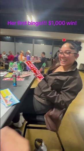 First time bingo winner! $1,000!!! #bingo #bingoaddict #firsttimer #winner #youtube