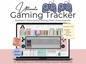 Ultimate Gaming Tracker Video Game Spreadsheet Template Game Review and Achievement Gaming Log Backlog Picker Wishlist Checklist Planner - Etsy