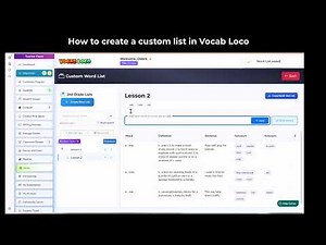 How to Create Word Lists in Vocab Loco