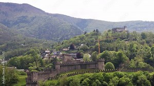 historic bellinzona city in switzerland 4k 30fps video