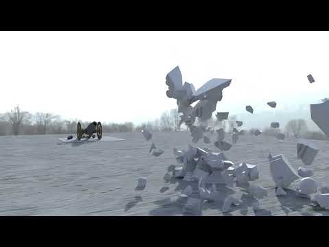 Basic Destruction Scene using shatter effect in MAYA.