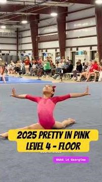 2025 Pretty in Pink - Level 4 Floor #gymnasticslife #gymnast #BeamSkills