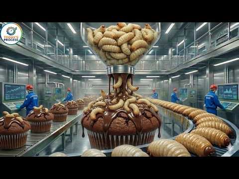 Inside the Insect Protein Plant | Coconut Worms to Protein Powder to Muffins (Full Process)