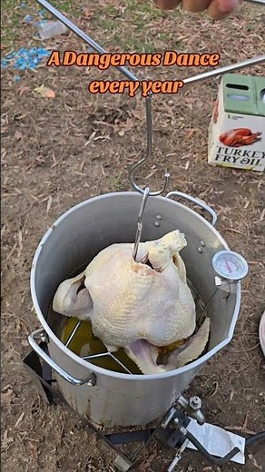 Turkey Fry Time #thanksgiving #deepfriedturkey #food