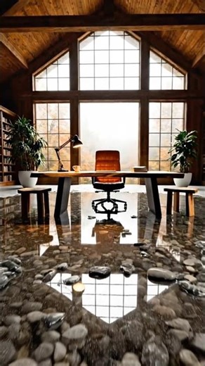 Incredible Rustic Epoxy Floor Transformation | Forest Office Setup