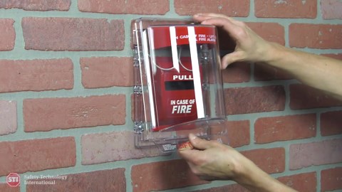 Safety Technology International, Inc. STI-1100 Stopper II with Horn, Flush Mount, Protective Polycarbonate Cover , Red