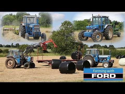 Iconic classic Fords baling, wrapping and carting haylage | Ford 7810 III | Ford 7000 | Ford 4000