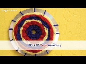 Simple Weaving with a Recycled CD | Sophie's World