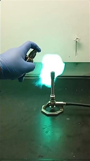 Flame Test (Copper (II) ion/Cupric with Ethanol)
