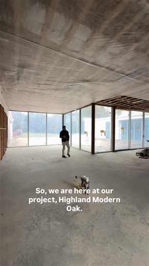 Russell Alleman on Instagram: "Out at #HighlandModernOak, breaking down some of the behind-the-scenes decisions that matter long after the house is finished. This is a modern home with floor-to-ceiling glass and a near-flat roof, which isn’t typical for Louisiana, so we had to think carefully about how the house breathes. Because this structure has a continuous attic, we used closed-cell foam to separate attic cavities and control air movement. The goal is simple: don’t pull hot, humid Louisiana