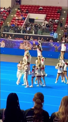 Another successful pom explosion ❤️🖤 #cheer #cheercompetition #coedcheer #coach #cheerleader