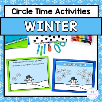 Winter Circle Time - January Math & Literacy Activities for Preschool and Pre-K