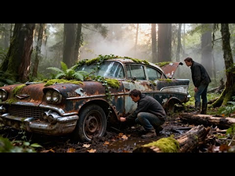 We Found a $108.000 Chevrolet Bel Air 1957 Abandoned in the Forest — Full Restoration