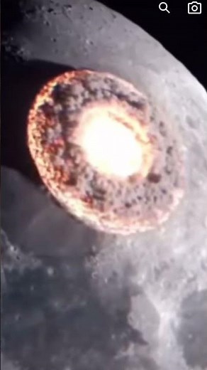 Asteroid! Hit the moon ￼ live NASA footage#MoonImpact ￼