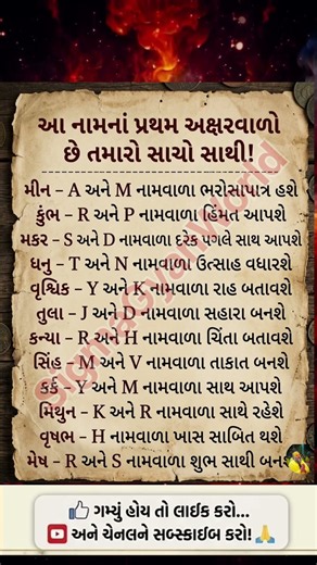 આ નામનાં પ્રથમ અક્ષરવાળો છે તમારો સાચો સાથી!#zodiacfacts #nameletters #prediction #astrology #साथी