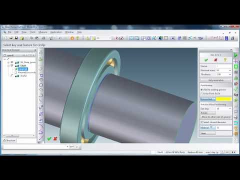 Creation of Circlip grooves and Circlips - SolidGenius for Creo