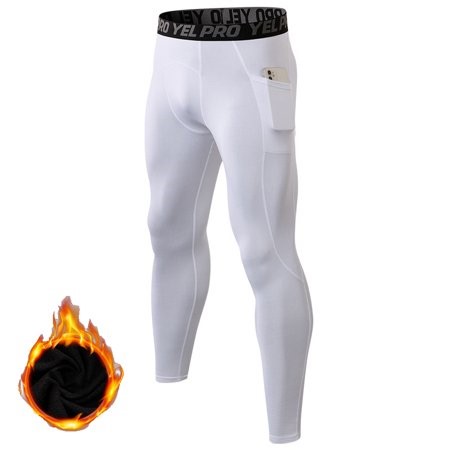 2022 Winter Warm Fleece Liner Running Tights Men with Pockets Compression Sports GYM Fitness Pants Quick Dry Leggings Customize - Walmart.ca