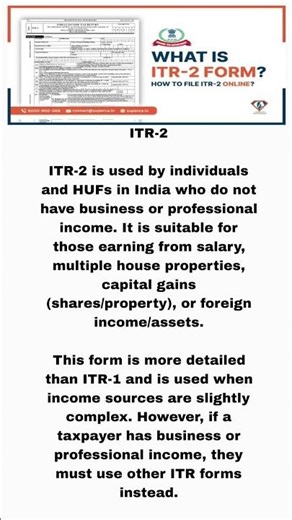 ITR-2 Explained: Who Should File It and When to Use This Income Tax Return Form