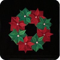 Origami Christmas Wreath - Make-Origami.com