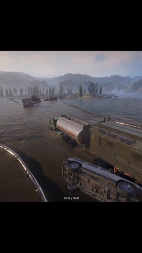 Teamwork in SnowRunner Convoy - Stuck and Struggling Together