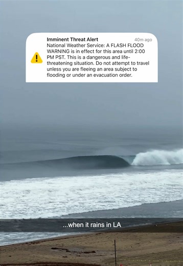 flashing flood warning in LA ⚠️ rock slides, mud slides & heavy rain fall