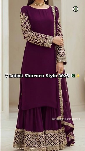 7 Best Pakistani Sharara & Gharara Designs 2026 ✨ | Premium Suit Ideas #shorts #sharara #trending