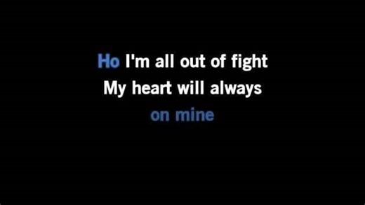 Karaoke All Out of Fight - Pink - CDG, MP4, KFN - Karaoke Version