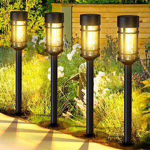 Solar Pathway Lights, 8 Pack Solar Lights Outdoor Waterproof Outdoor Solar Lighting for Garden Landscape Path, Yard, Walkway, Driveway