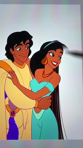 Glowup Jasmine and Aladdin #disney #art #glowup #transformation