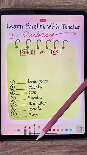 71K views · 2.2K reactions | SINCE vs. FOR 樂 #since #for #grammar #english #learnenglish #learnenglish #speakenglish #learnenglishwithteacheraubrey #aubreybermudez #teacheraubrey #reels #fbreels #reelsviral | Learn English with Teacher Aubrey | Facebook