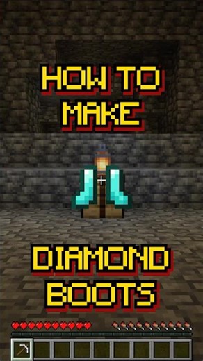Minecraft: Diamond Boots | Reduce Fall Damage | Recipe 205