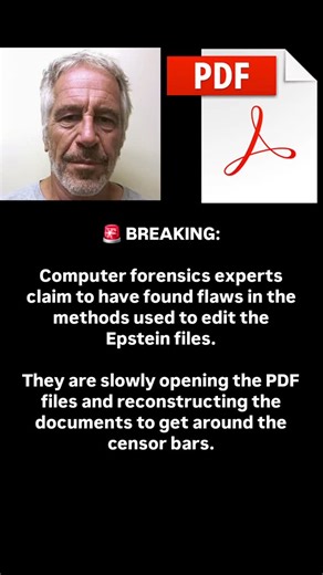 WorldGeo on Instagram: "Computer forensics experts claim to have found flaws in the methods used to edit the Epstein files. #JeffreyEpstein #EpsteinFiles #WorldGeo"