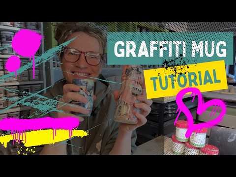 Graffiti Mug Tutorial | Engobes & Transfer Paper on Bone Dry Clay