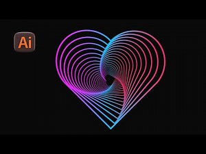 Adobe illustrator Tutorial | Gradient geometric line art | illustrator effects.
