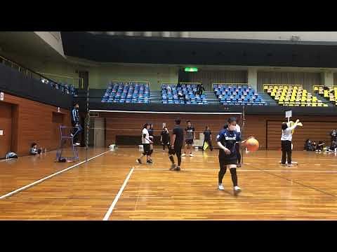 22.5.5愛知県豊橋市ソフトバレー大会40歳以上トリムの部1コート1試合目(谷さん)コラボ