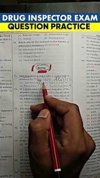 Drug Inspector MCQ Practice😍✍️🎯UPSC Drug Inspector Exam MCQ Questions | DI Exam Books #druginspector