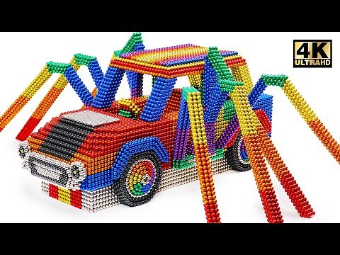 DIY - How To Make Mini Cooper Spider From Magnetic Balls (Satisfying) | Magnet World Series