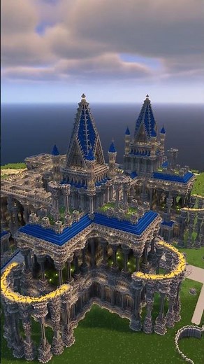 [100+ HOURS] Minecraft Lapis Temple Castle Build Timelapse Tutorial Guide Huge Wizard Tower Upgrade