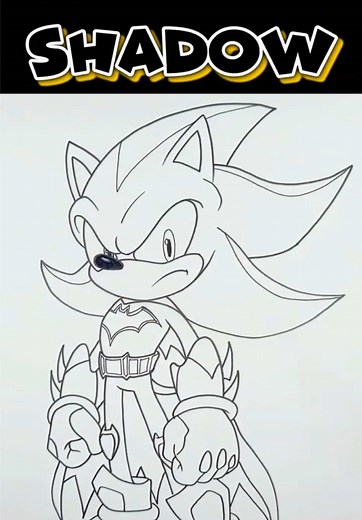 How to Draw Shadow the Hedgehog as Batman