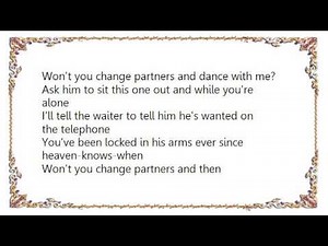 Frank Sinatra - Change Partners Lyrics
