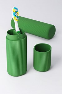 3-in-1 Travel Toothbrush Case: Holder, Cup & Tube - Green Fall Gift - Etsy