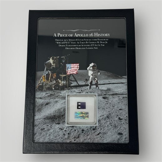 Apollo 16 Lunar Surface Film Segment Display, Flown by Charles Duke Jr., COA - Etsy