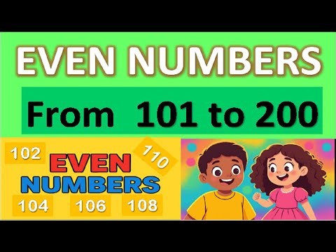 Learn Even Numbers from 101 to 200 | Fun Math Lesson for Kids with Visuals & Voice