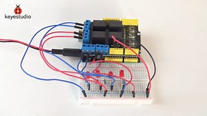 KEYESTUDIO 4 Channel Relay Shield 5V for Arduino Controller R3 ARM PIC AVR STM32 Raspberry Pi HIGH Level Trigger Relay Module Expansion Board