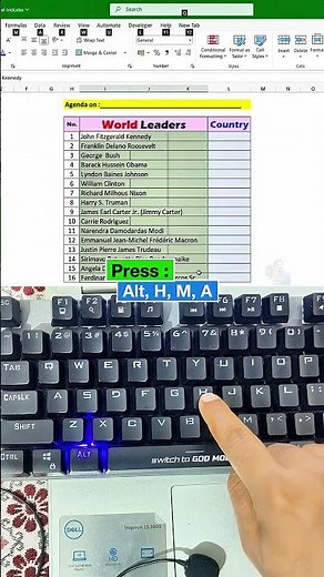 How To Merge Multiple Cells in Excel with ONE Shortcut – This Will Blow Your Mind! #ExcelHack #excel