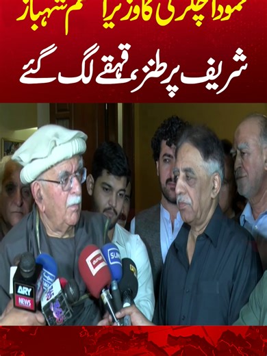 محمود اچکزئی کا شہباز شریف پر طنزیہ تبصرہ