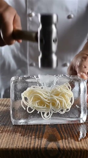 🧊 Chinese Ice Noodles ASMR | Smash Effect 🤯 #streetfood #food