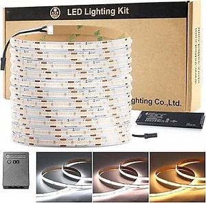 VST 16.4ft 24V COB LED Strip Lights Compatible with Alexa Google Home Assistant App Remote Control & Handwave Active,CCT 2700K-6500K, UL-Listed, Dimmable LED Light with 60W LED Driver ETL-Listed