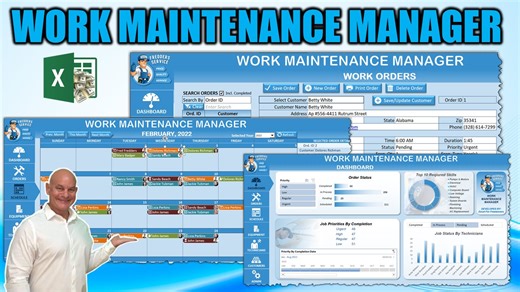 Create A Work Maintenance Manager With Dashboard In Excel”
